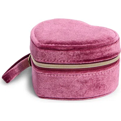 Nordstrom Velvet Heart Jewelry Box In Pink