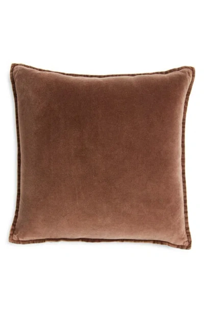 Nordstrom Velveteen Accent Pillow In Brown