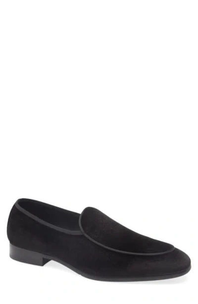 Nordstrom Victor Velvet Loafer In Black Velvet