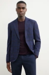 Nordstrom Villa Plaid Knit Wool Blend Sport Coat In Blue