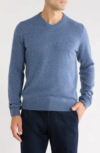 Nordstrom V-neck Cashmere Sweater In Blue