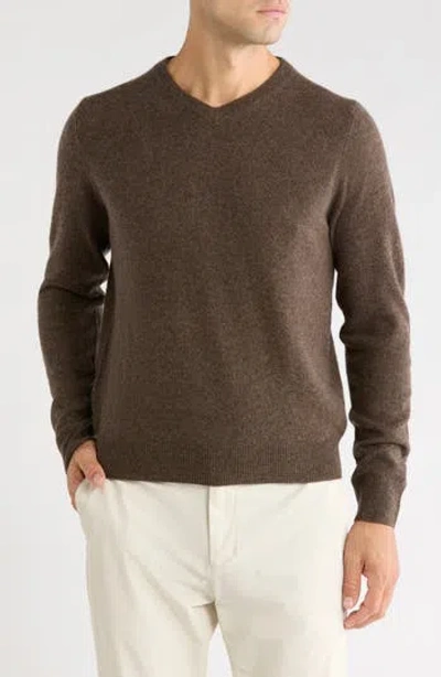 Nordstrom V-neck Cashmere Sweater In Brown