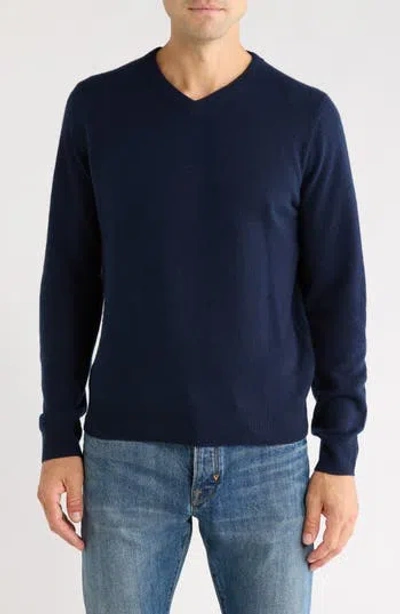 Nordstrom V-neck Cashmere Sweater In Blue