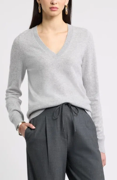 Nordstrom V-neck Cashmere Sweater In Pink