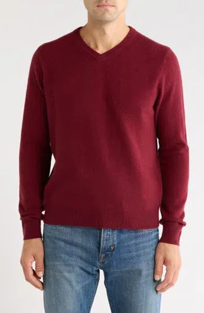 Nordstrom V-neck Cashmere Sweater In Red