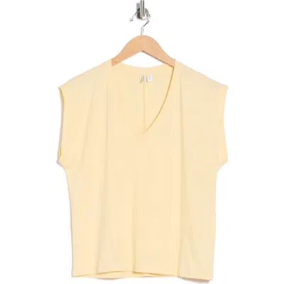 Nordstrom V-neck Pima Cotton T-shirt In Yellow