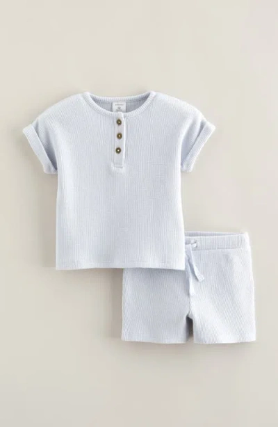 Nordstrom Babies'  Waffle Knit Henley & Shorts Set