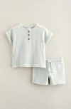 Nordstrom Waffle Knit Henley & Shorts Set