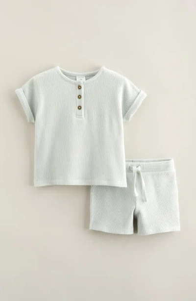 Nordstrom Babies'  Waffle Knit Henley & Shorts Set