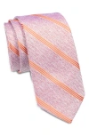 Nordstrom Walsh Stripe Silk Tie In Pink