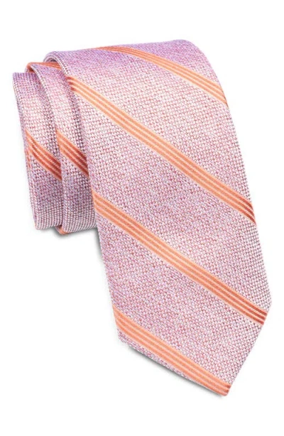 Nordstrom Walsh Stripe Silk Tie In Pink