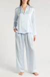 Nordstrom Washable Matte Silk Pajamas In Blue Drift