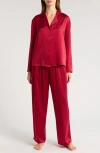 Nordstrom Washable Matte Silk Pajamas In Red Rio
