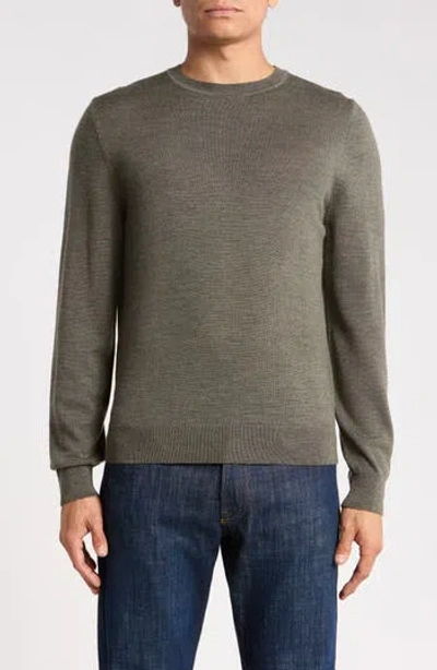 Nordstrom Washable Merino Wool Crewneck Sweater In Brown