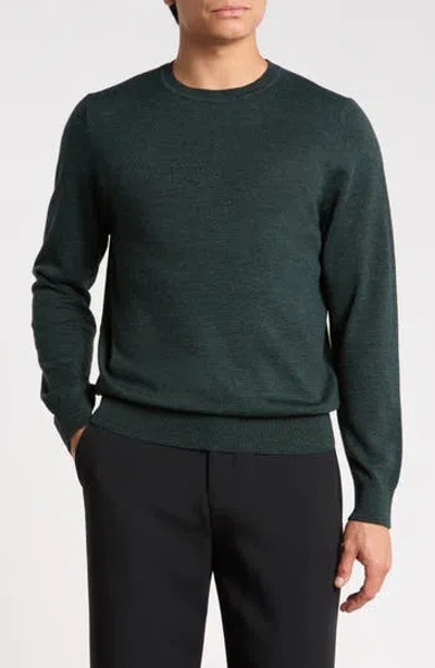 Nordstrom Washable Merino Wool Crewneck Sweater In Green