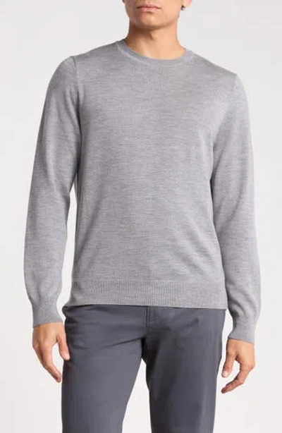Nordstrom Washable Merino Wool Crewneck Sweater In Gray