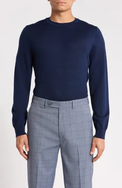 Nordstrom Washable Merino Wool Crewneck Sweater In Blue