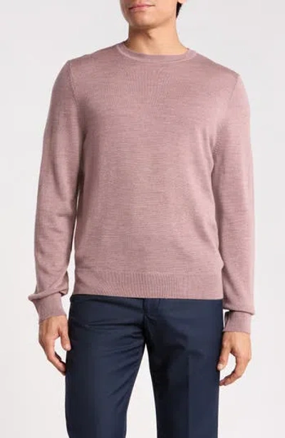 Nordstrom Washable Merino Wool Crewneck Sweater In Pink