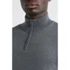 Nordstrom Washable Merino Wool Quarter Zip Sweater In Gray