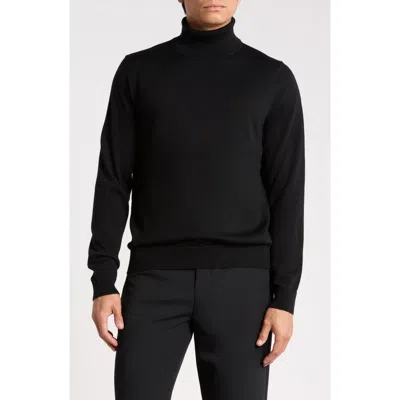 Nordstrom Washable Merino Wool Turtleneck Sweater In Black