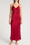 Nordstrom Washable Silk Nightgown In Red Rio