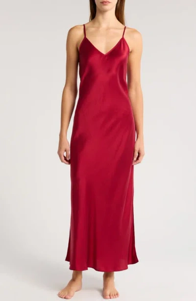 Nordstrom Washable Silk Nightgown In Red Rio