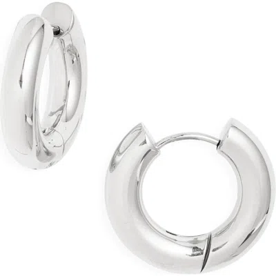 Nordstrom Waterproof Chubby Hoop Earrings In Silver