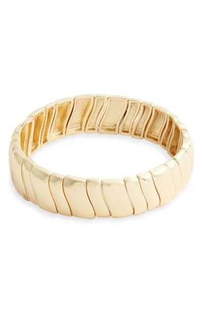 Nordstrom Wavy Link Stretch Bracelet In Gold