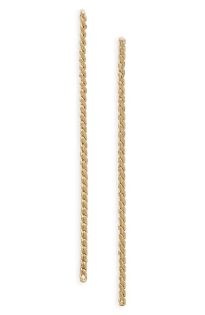 Nordstrom Wheat Chain Linear Drop Earrings In Gold