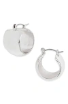 Nordstrom Wide Huggie Hoop Earrings In Metallic