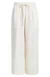 Nordstrom Wide Leg Crop Pants In Ivory Tofu