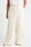 Nordstrom Wide Leg Linen Blend Pants In Neutral