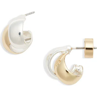 Nordstrom Wide Overlap Huggie Hoop Earrings