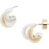Nordstrom Wide Overlap Huggie Hoop Earrings In Gold
