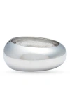 Nordstrom Wide Polished Bangle In Rhodium