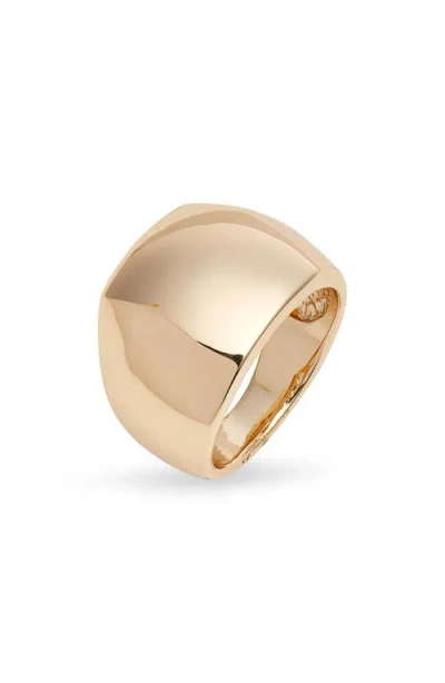 Nordstrom Wide Polished Signet Ring In Gold