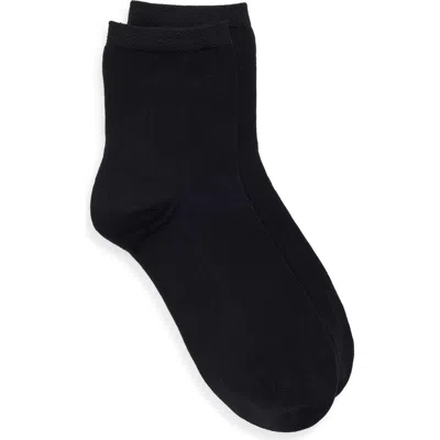 Nordstrom Wide Rib Ankle Socks In Red