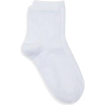 Nordstrom Wide Rib Ankle Socks In Purple