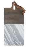 Nordstrom Wood & Marble Serving Board In Grey Wave Marble