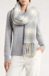 Nordstrom Wool & Alpaca Blend Fringe Scarf In Gray