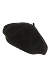 Nordstrom Wool Blend Beret In Black