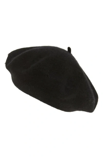Nordstrom Wool & Cashmere Beret In Black