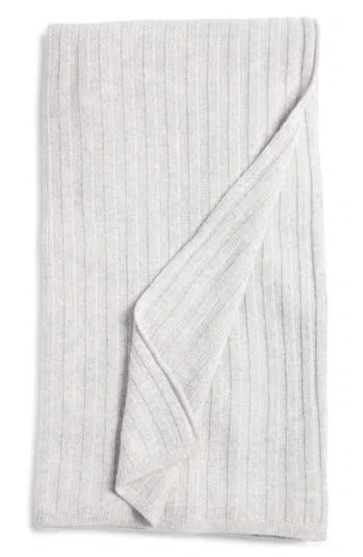 Nordstrom Wool & Cashmere Blend Rib Throw Blanket In Multi