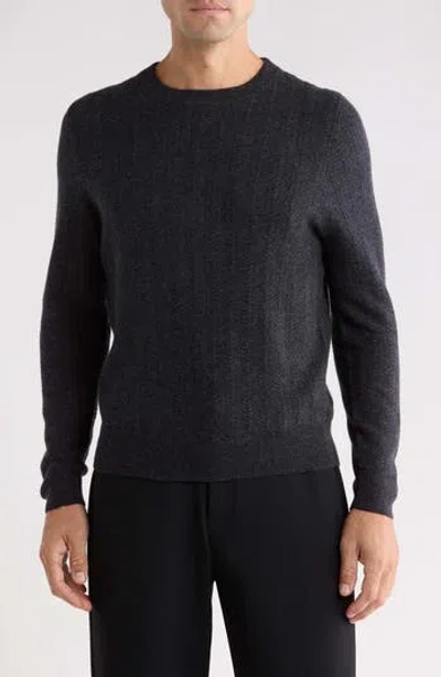 Nordstrom Wool & Cashmere Cable Knit Sweater In Black