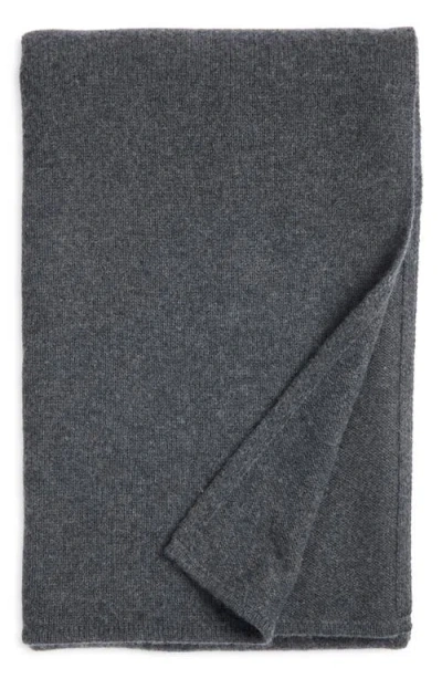 Nordstrom Wool & Cashmere Throw Blanket In Grey Cinder Heather