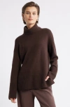 Nordstrom Wool & Cashmere Turtleneck Sweater In Brown