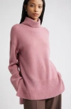 Nordstrom Wool & Cashmere Turtleneck Sweater In Pink