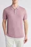 Nordstrom Wool & Silk Blend Polo Sweater In Pink Nostalgia