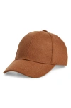 Nordstrom Wool Blend Adjustable Baseball Cap In Brown Foxtrot