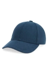 Nordstrom Wool Blend Adjustable Baseball Cap In Teal Feather